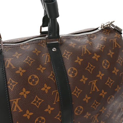 Louis Vuitton Monogram Macassar Keepall Bandouliere 45 13 of 16