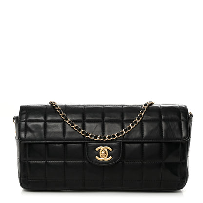 Chanel Lambskin East West Chocolate Bar Flap Black 1 of 10