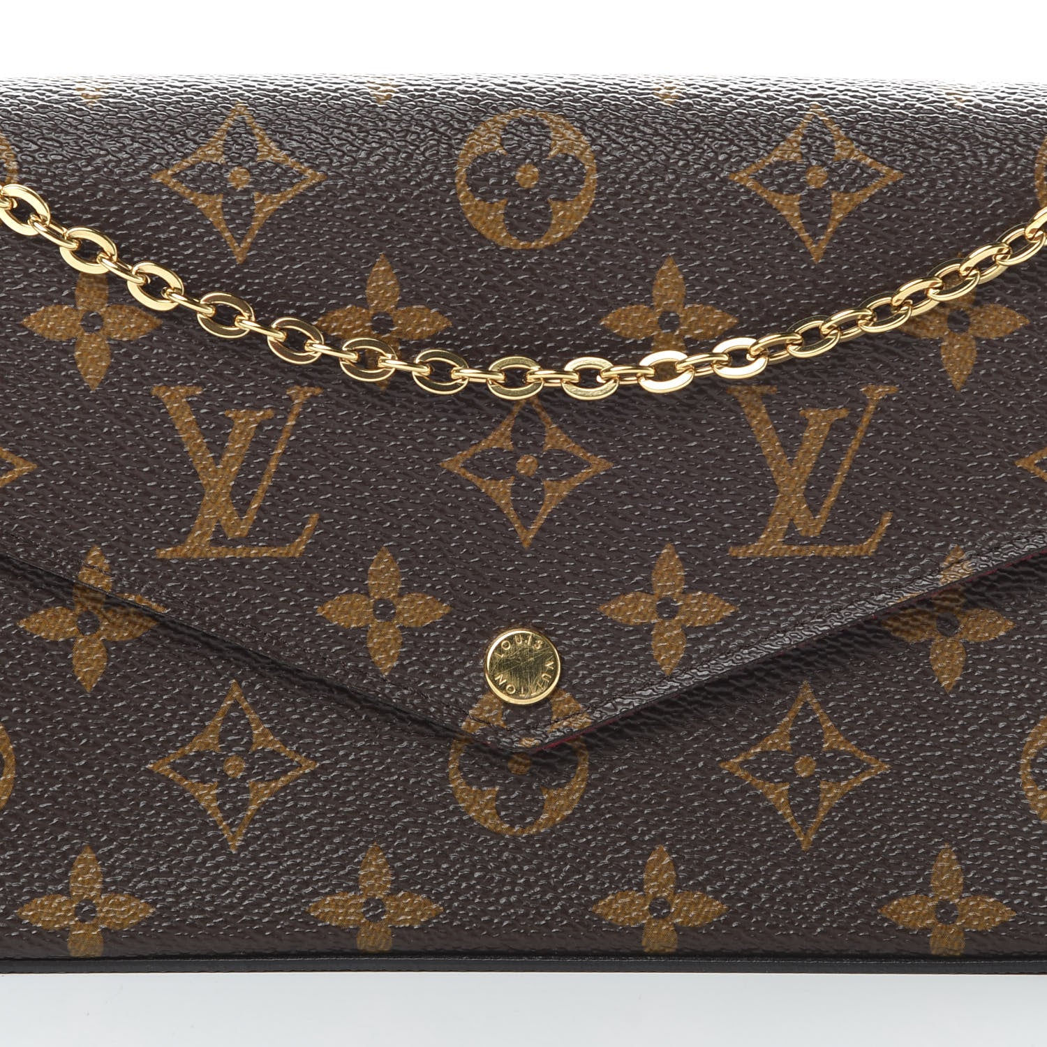 Louis Vuitton Monogram Pochette Felicie Chain Wallet Fuchsia 11 of 14
