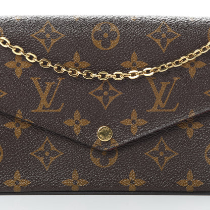 Louis Vuitton Monogram Pochette Felicie Chain Wallet Fuchsia 11 of 14