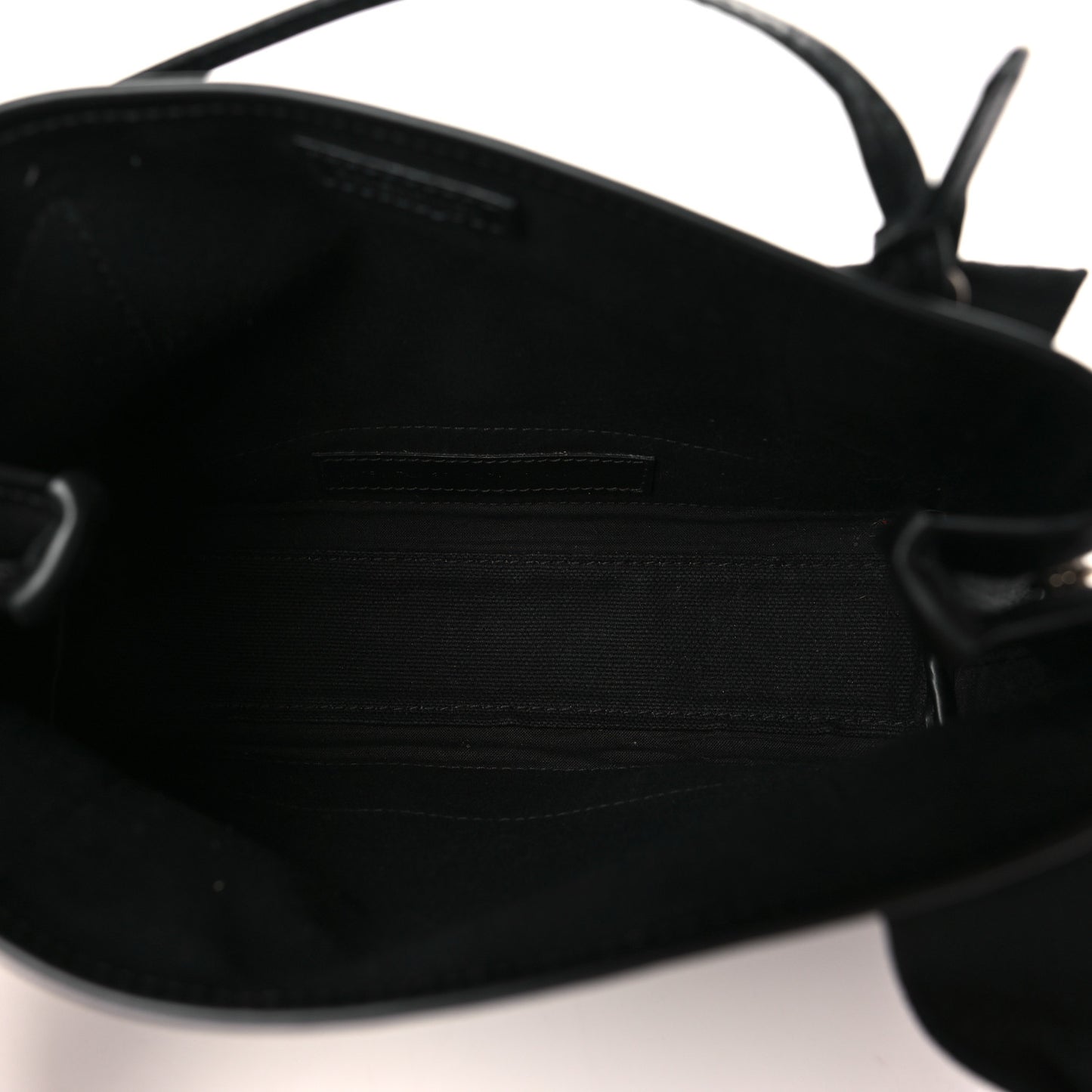 Cotton Canvas Calfskin Navy Cabas XS Black