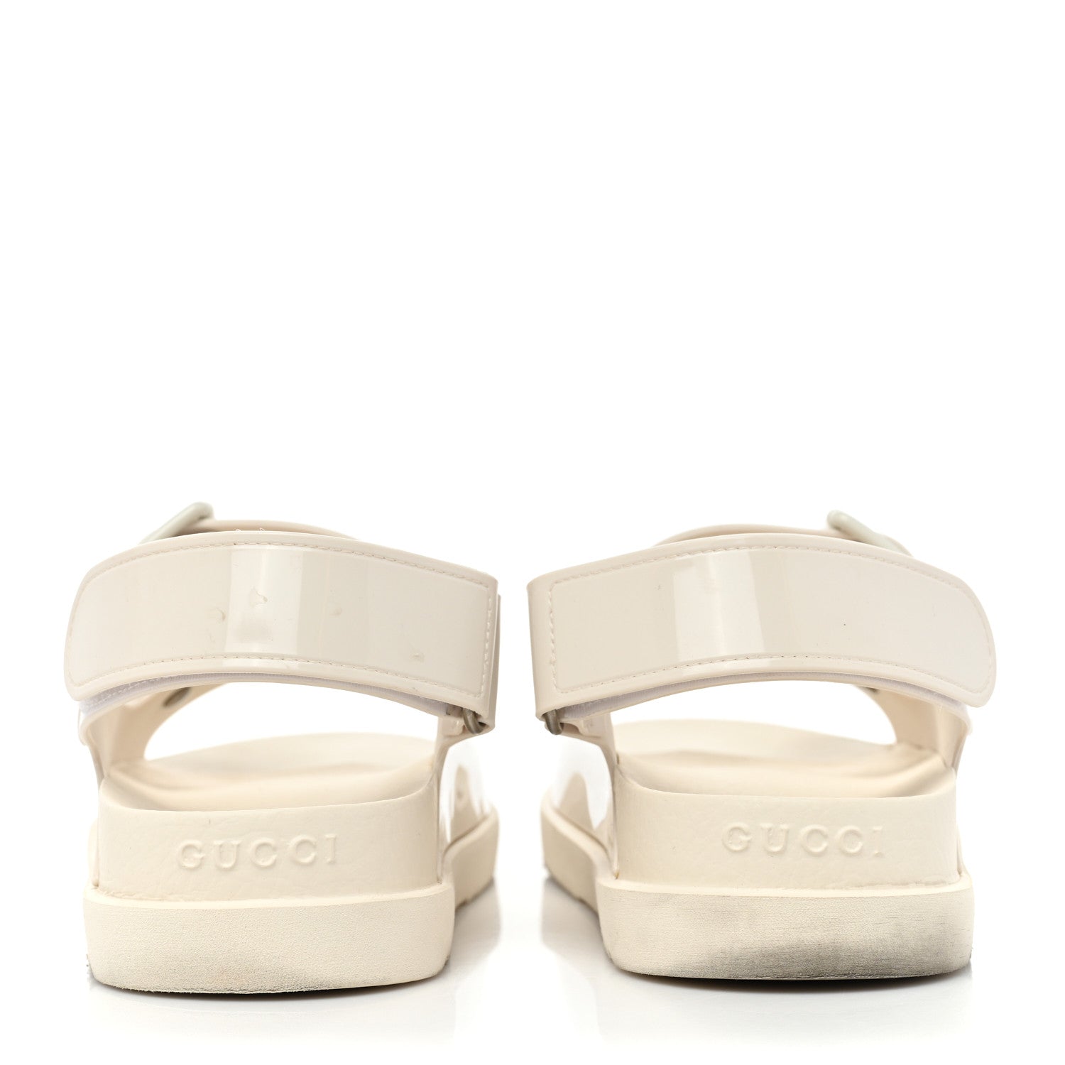 Gucci Rubber Mini Double G Womens Isla Dad Sandals 38 Dusty White 4 of 12