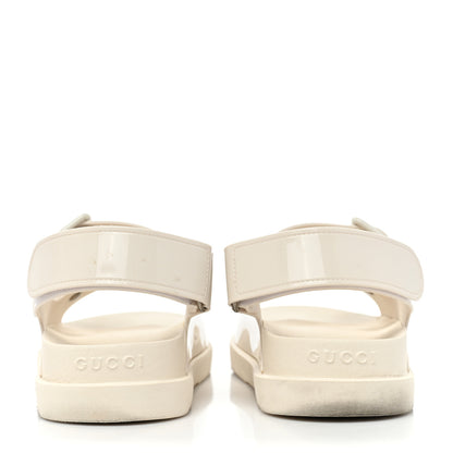 Gucci Rubber Mini Double G Womens Isla Dad Sandals 38 Dusty White 4 of 12