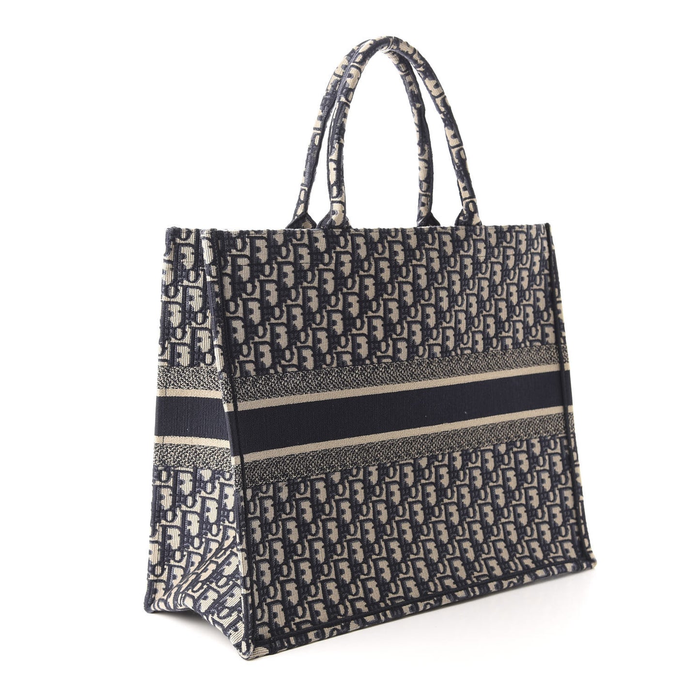 Oblique Book Tote Blue Multicolor