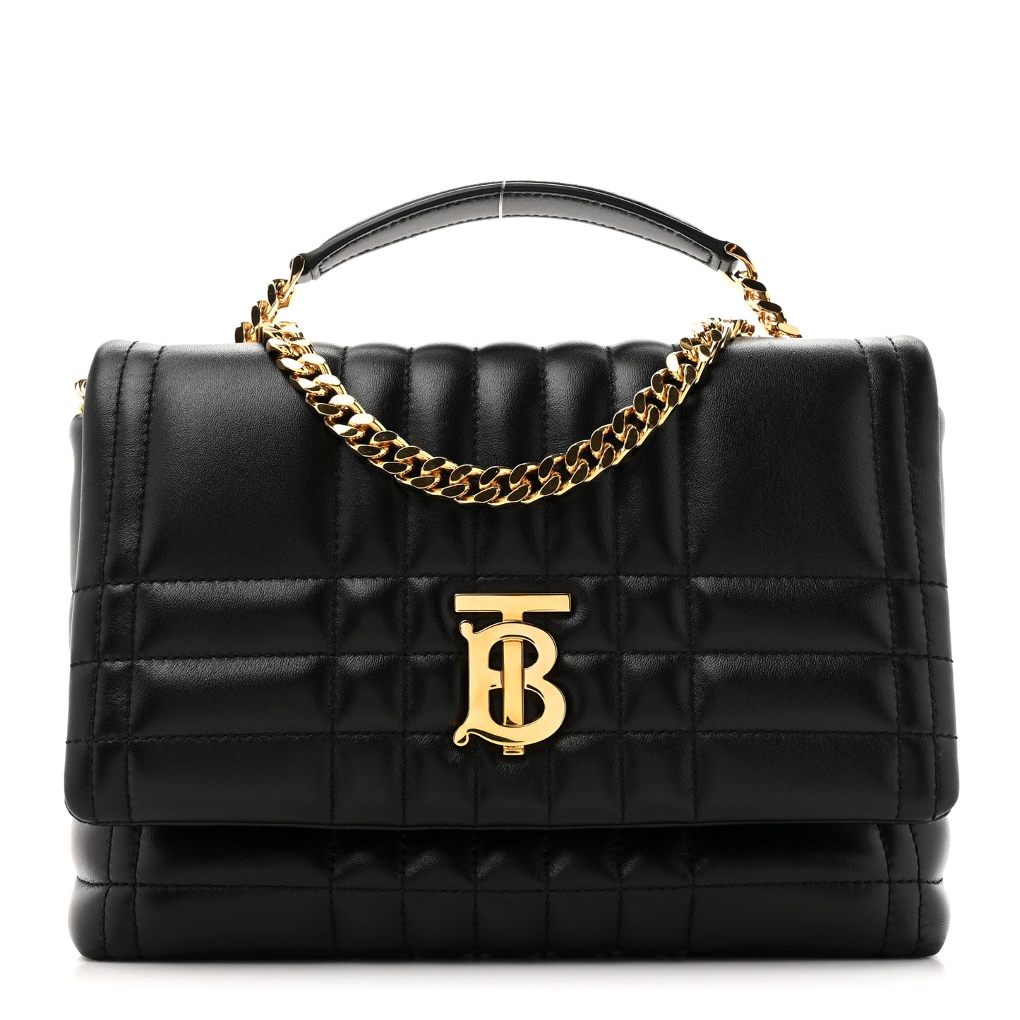Lambskin Quilted Lola Small Satchel Black