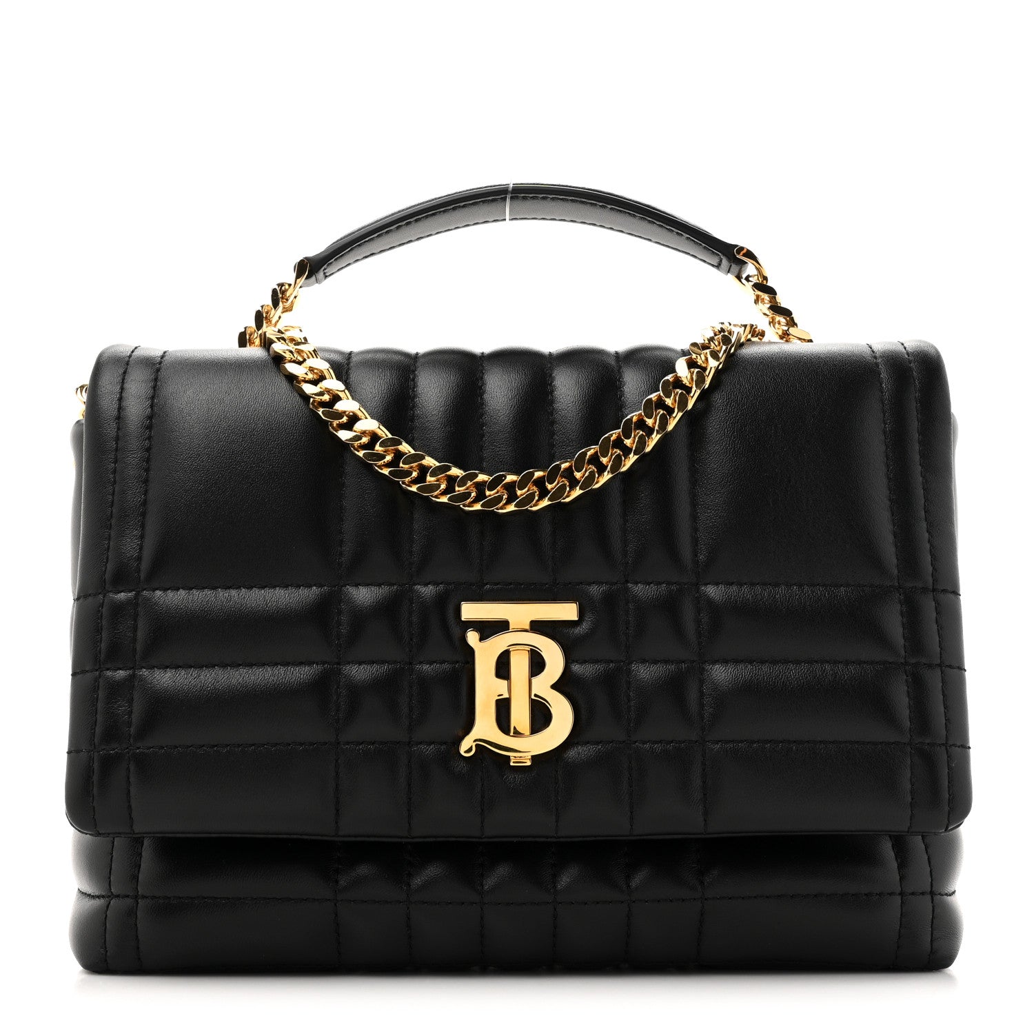 Burberry Lambskin Quilted Lola Small Satchel Black 1 of 9
