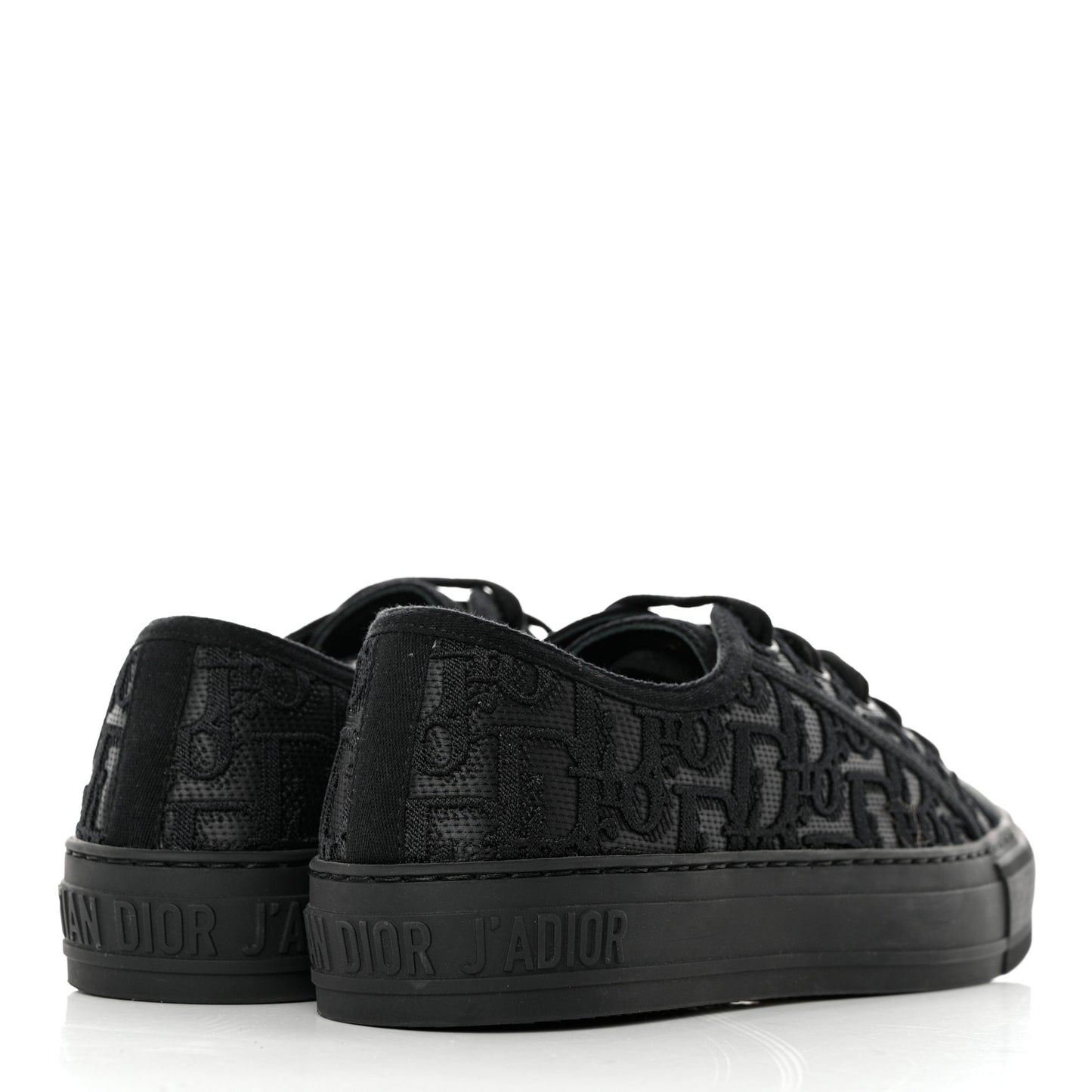 Canvas Oblique Walkin'N'Dior Low Top Sneakers 37 Black