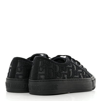 Christian Dior Canvas Oblique Walkin'N'Dior Low Top Sneakers 37 Black 4 of 8