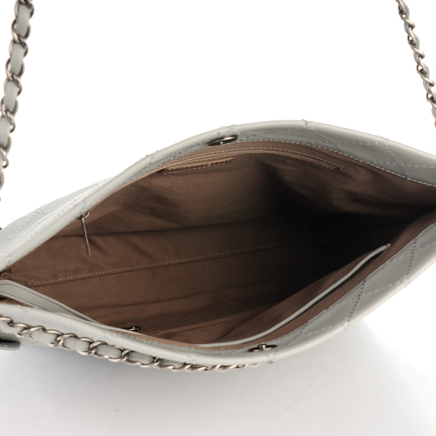 Chanel Calfskin CC Pocket Hobo Grey 5 of 10
