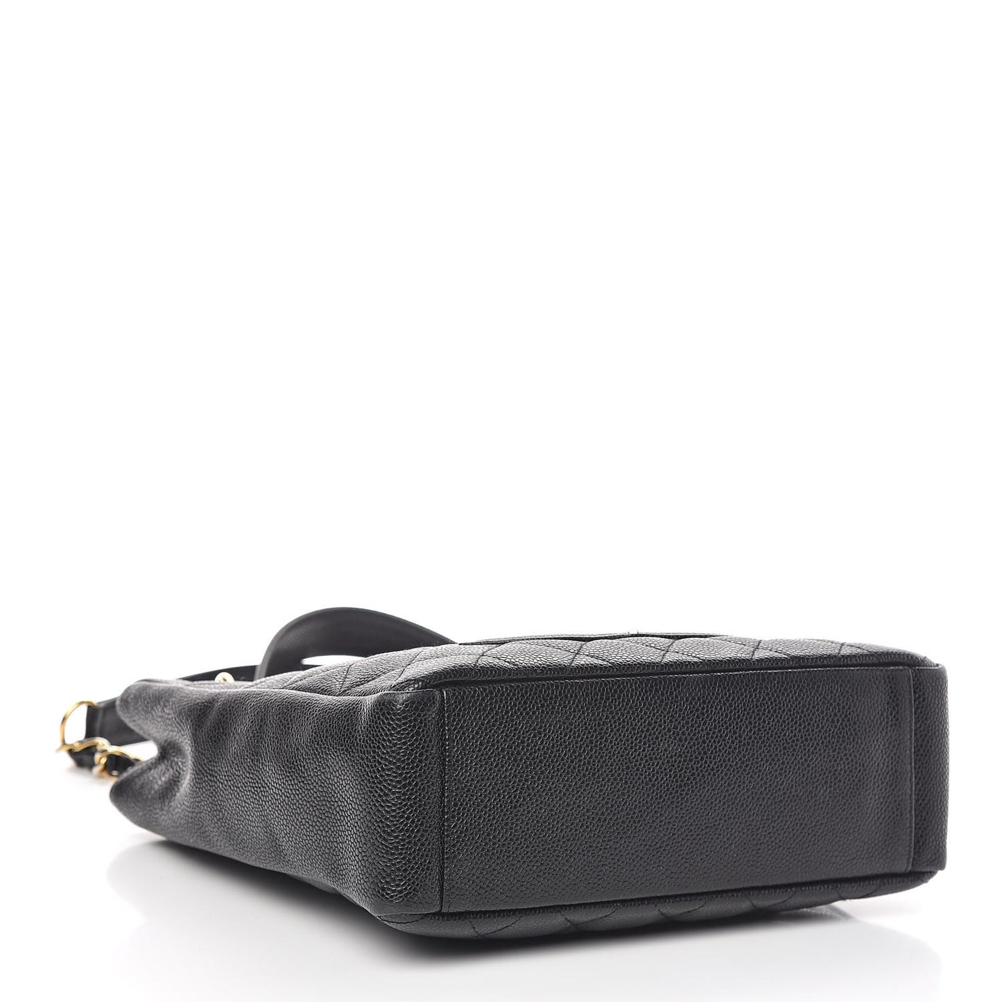 Caviar Quilted Petit Shopping Tote PST Black