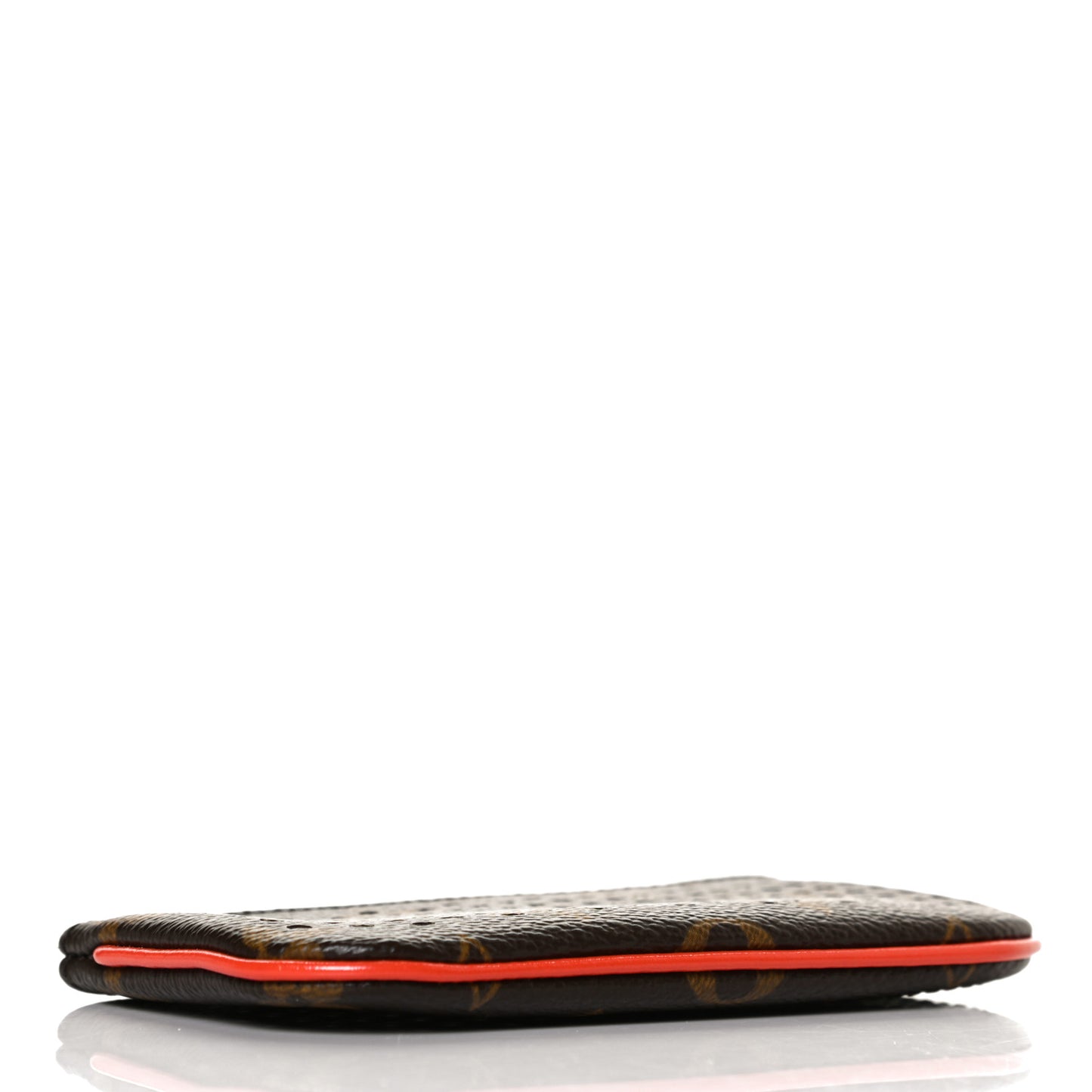 Monogram Perforated Key Pouch Orange