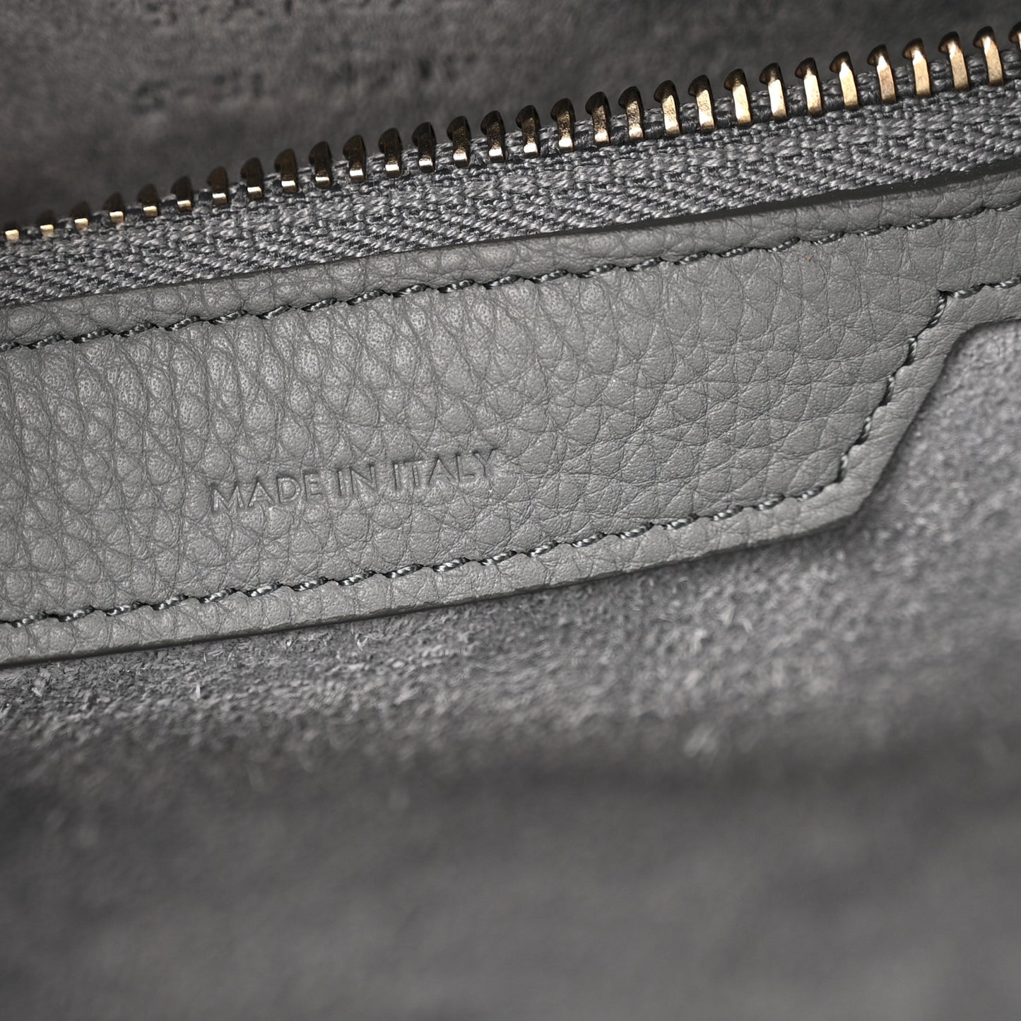 Baby Drummed Calfskin Micro Luggage Kohl