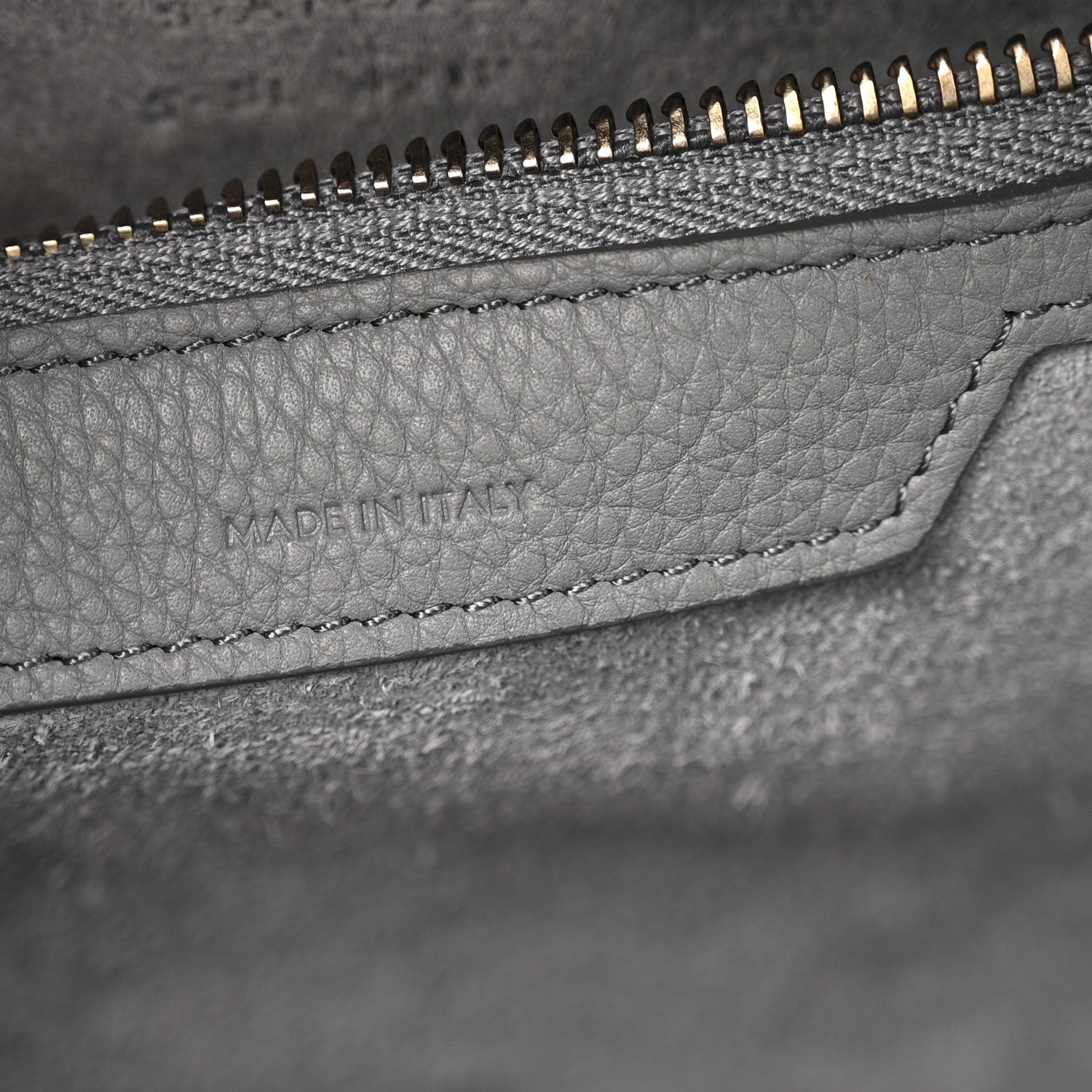 Celine Baby Drummed Calfskin Micro Luggage Kohl 7 of 15