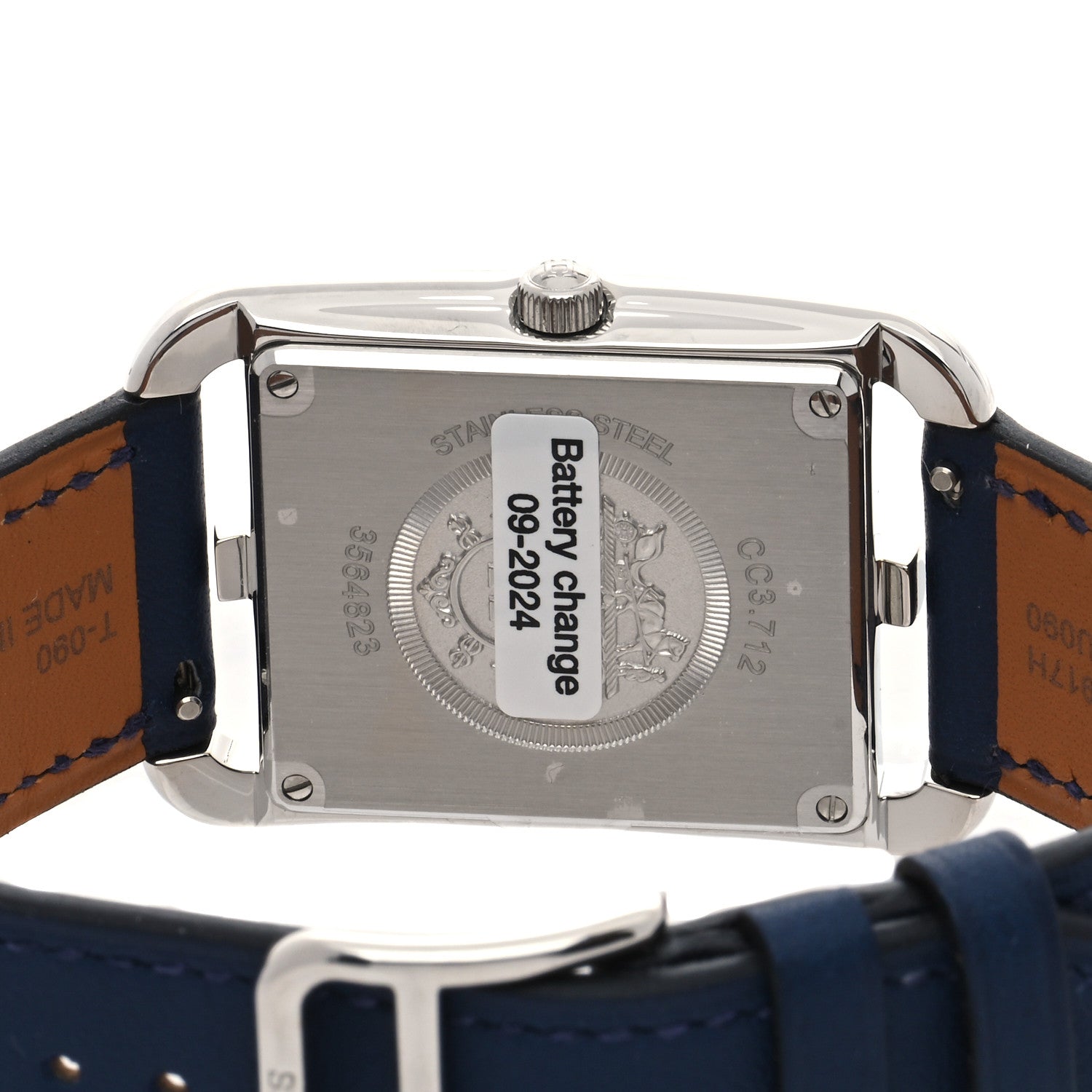 Hermes Stainless Steel Swift 29mm Cape Cod Crepuscule Quartz Watch Bleu Navy 4 of 5