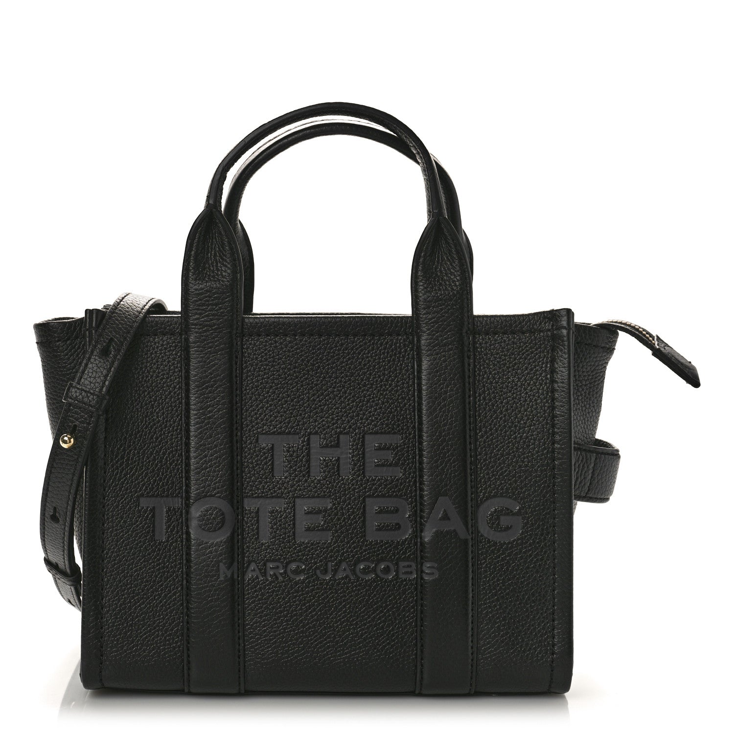 Marc Jacobs Grained Calfskin Small The Tote Bag Black 1 of 10