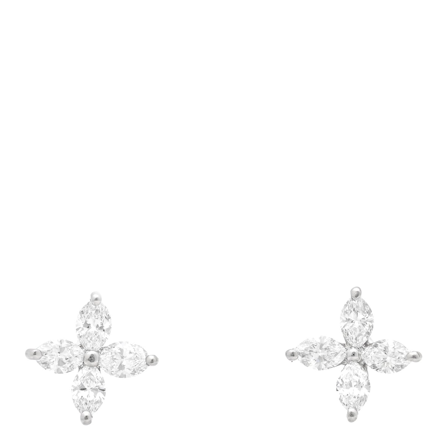 Platinum Diamond .64ct Small Victoria Earrings