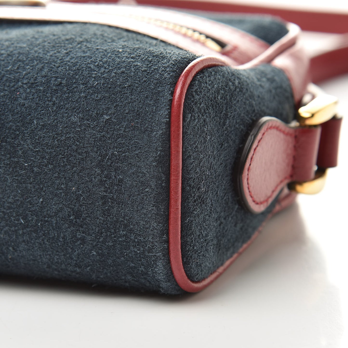 Suede Calfskin Web Mini Ophidia Shoulder Bag New Blue Romantic Cherry