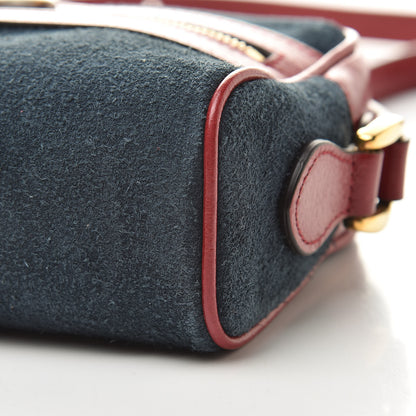Gucci Suede Calfskin Web Mini Ophidia Shoulder Bag New Blue Romantic Cherry 10 of 12