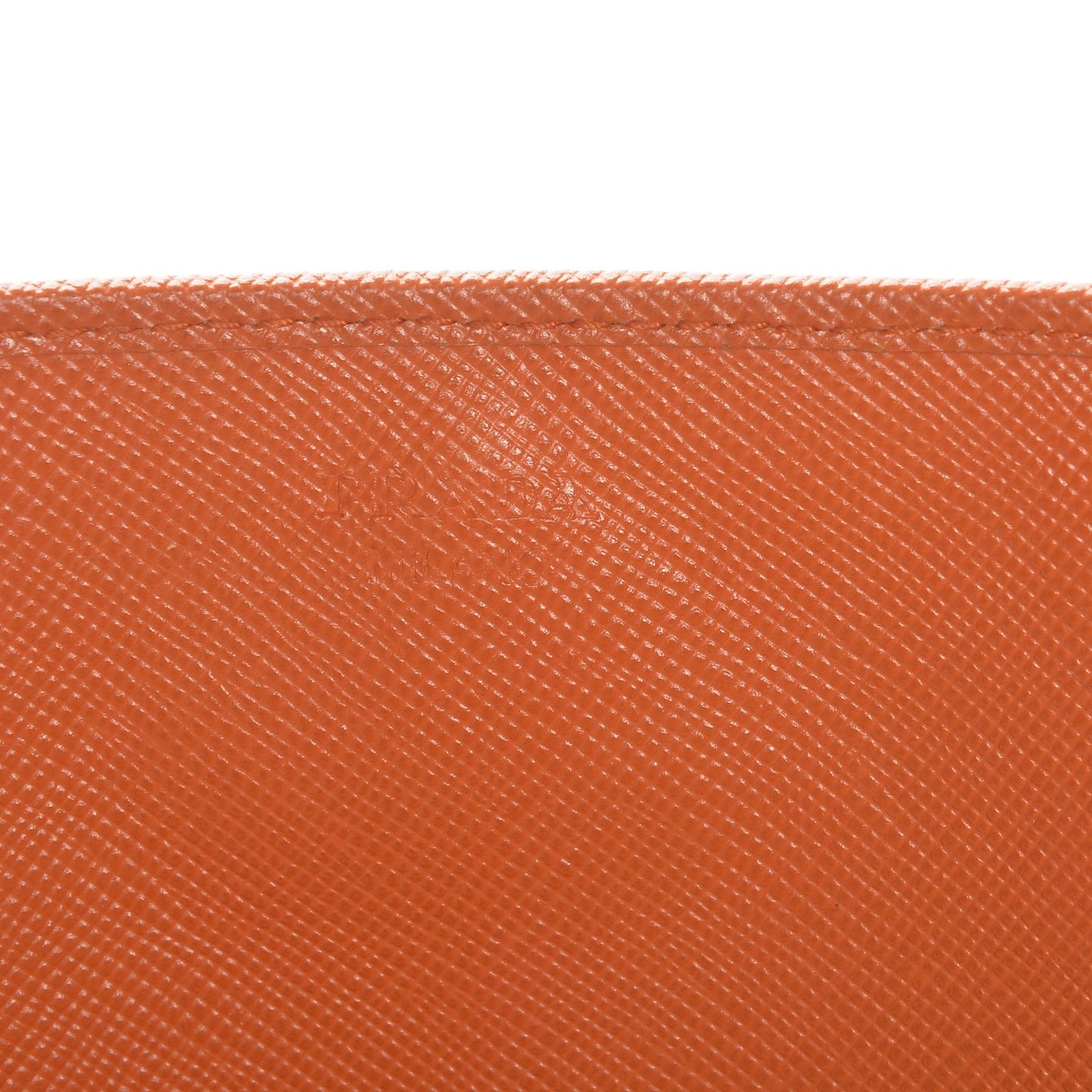 Saffiano Metal Oro Chain Wallet Papaya