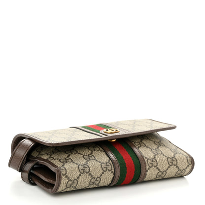 Gucci GG Supreme Monogram Web Ophidia Crossbody Wallet Beige New Acero 4 of 10
