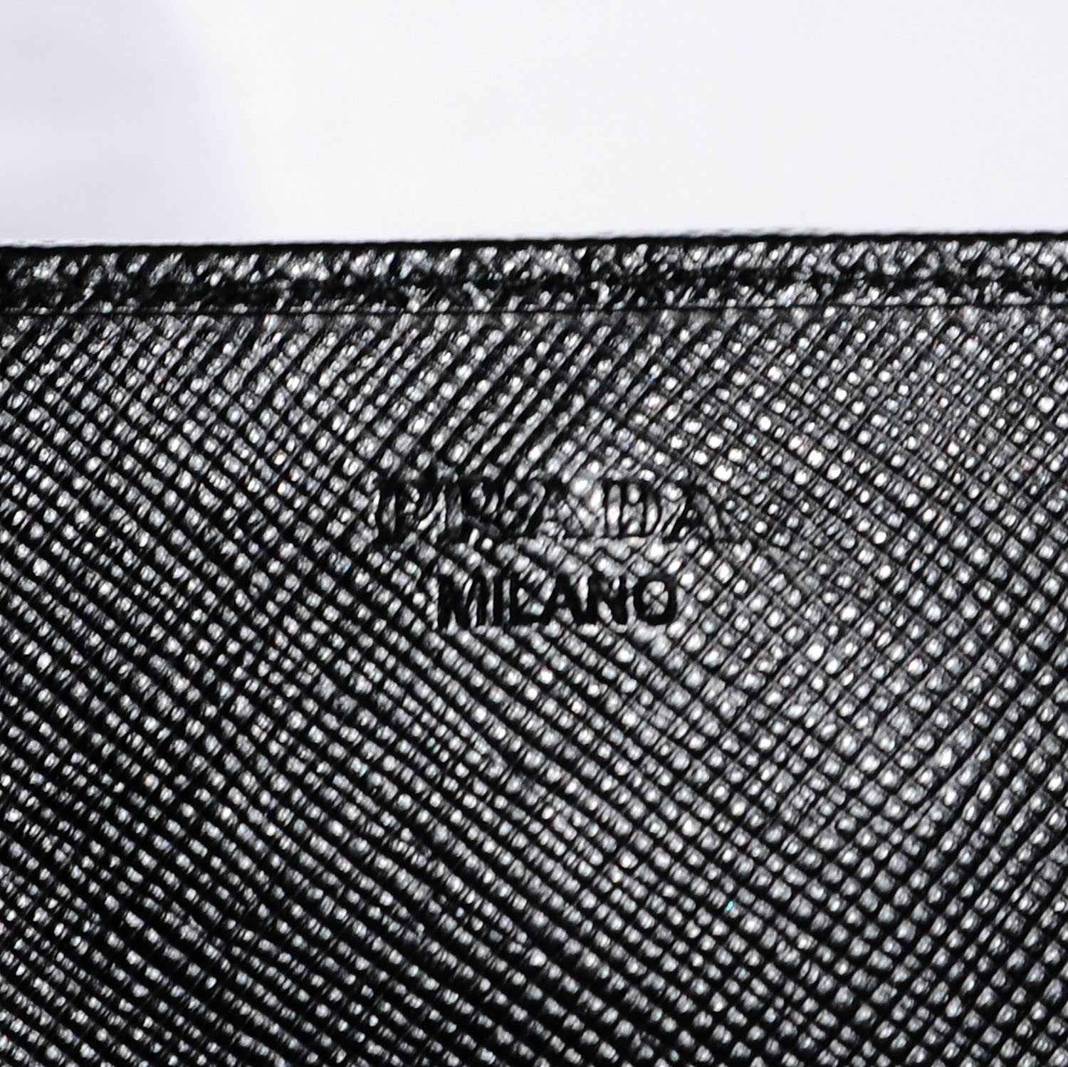 Prada Saffiano Metal Oro Chain Wallet Nero Black 15 of 18