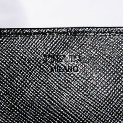 Prada Saffiano Metal Oro Chain Wallet Nero Black 15 of 18