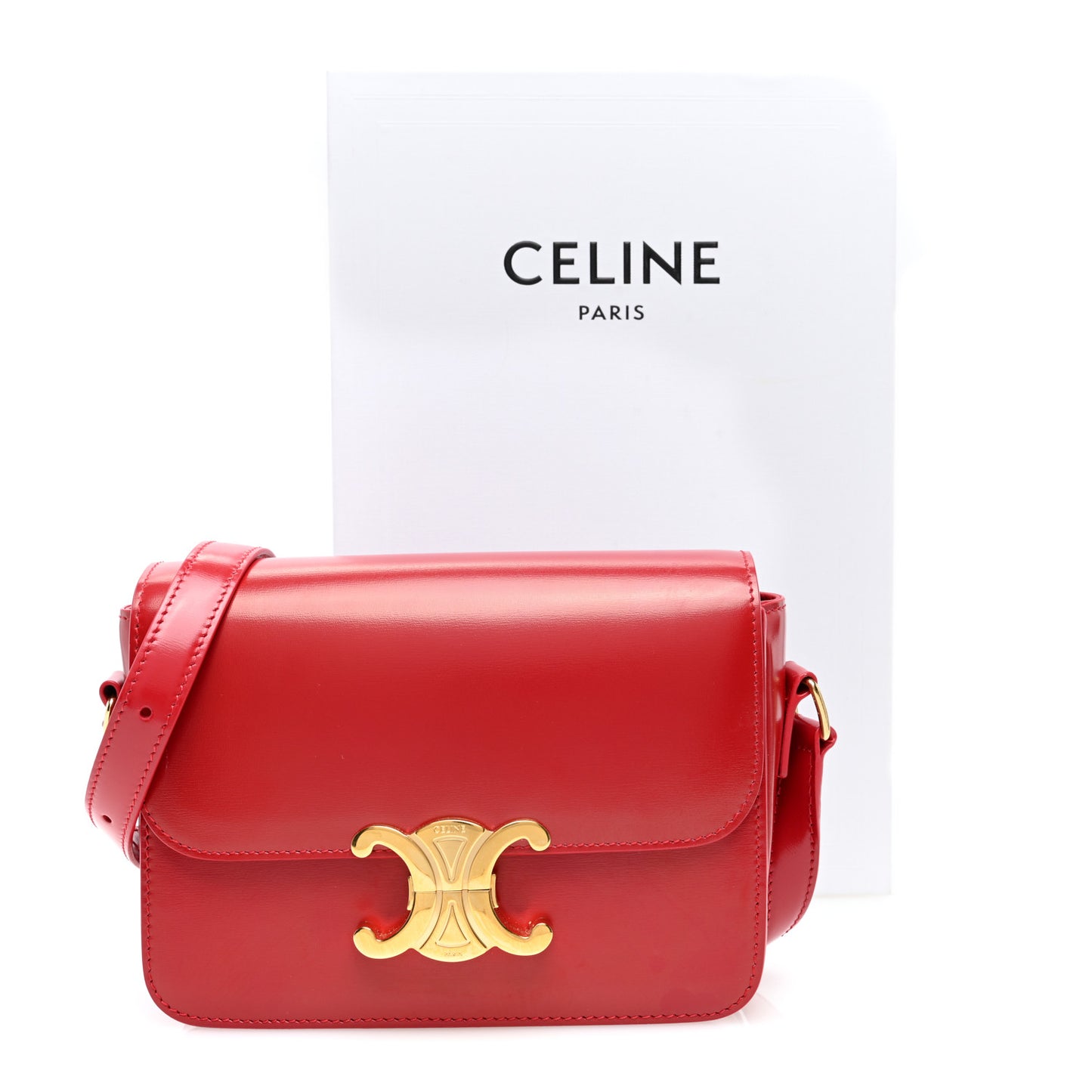 Shiny Calfskin Teen Triomphe Red