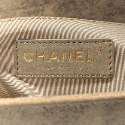 Chanel Iridescent Calfskin Quilted Medium Boy Flap Beige 6 of 9