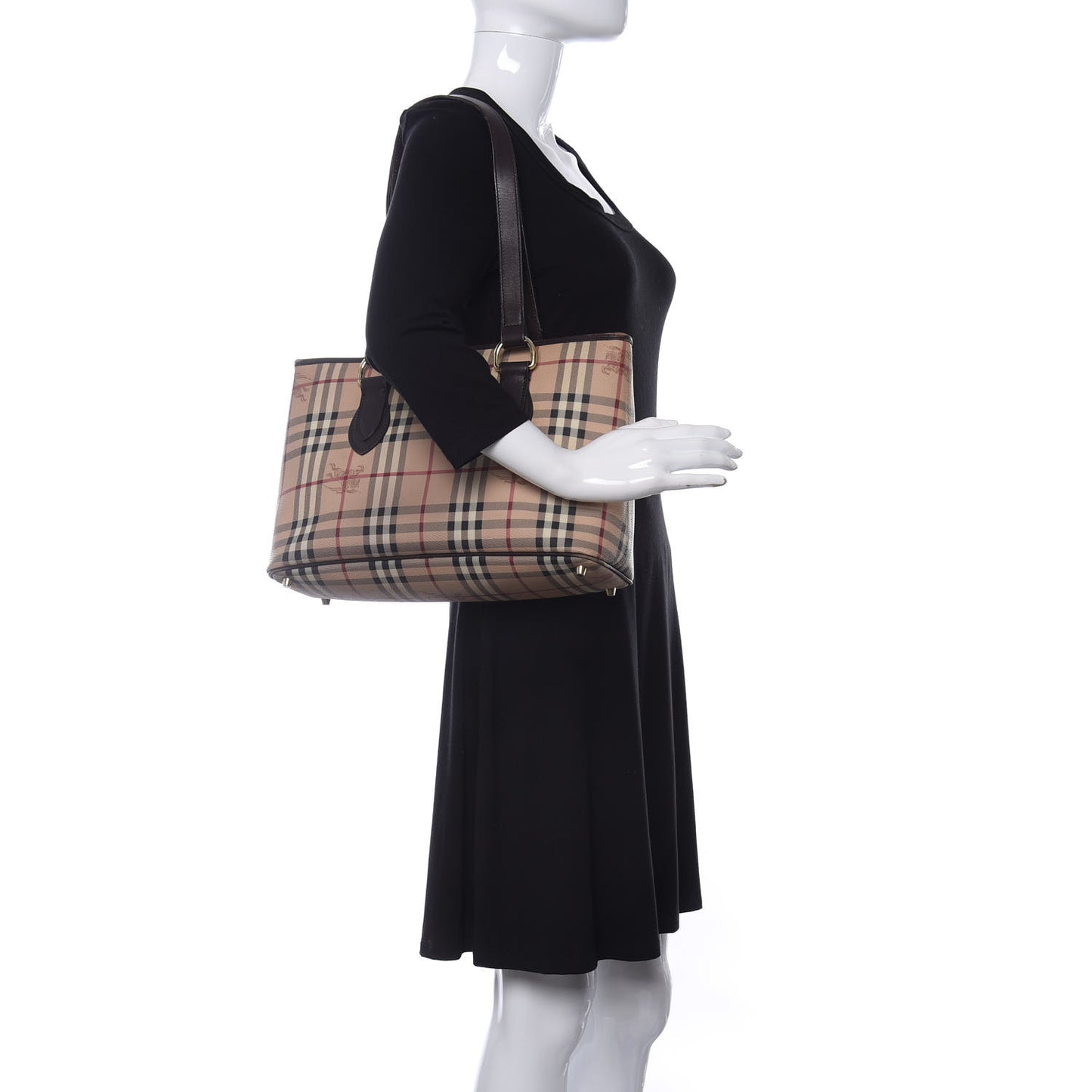 Haymarket Check Medium Regent Tote Chocolate