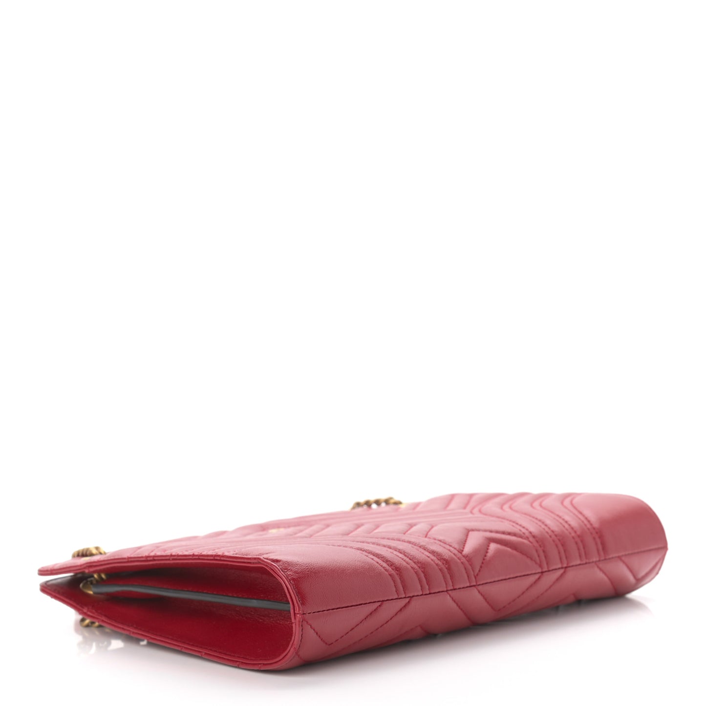 Azalea Calfskin Matelasse Heart Medium GG Marmont Slim Shoulder Bag Romantic Cerise