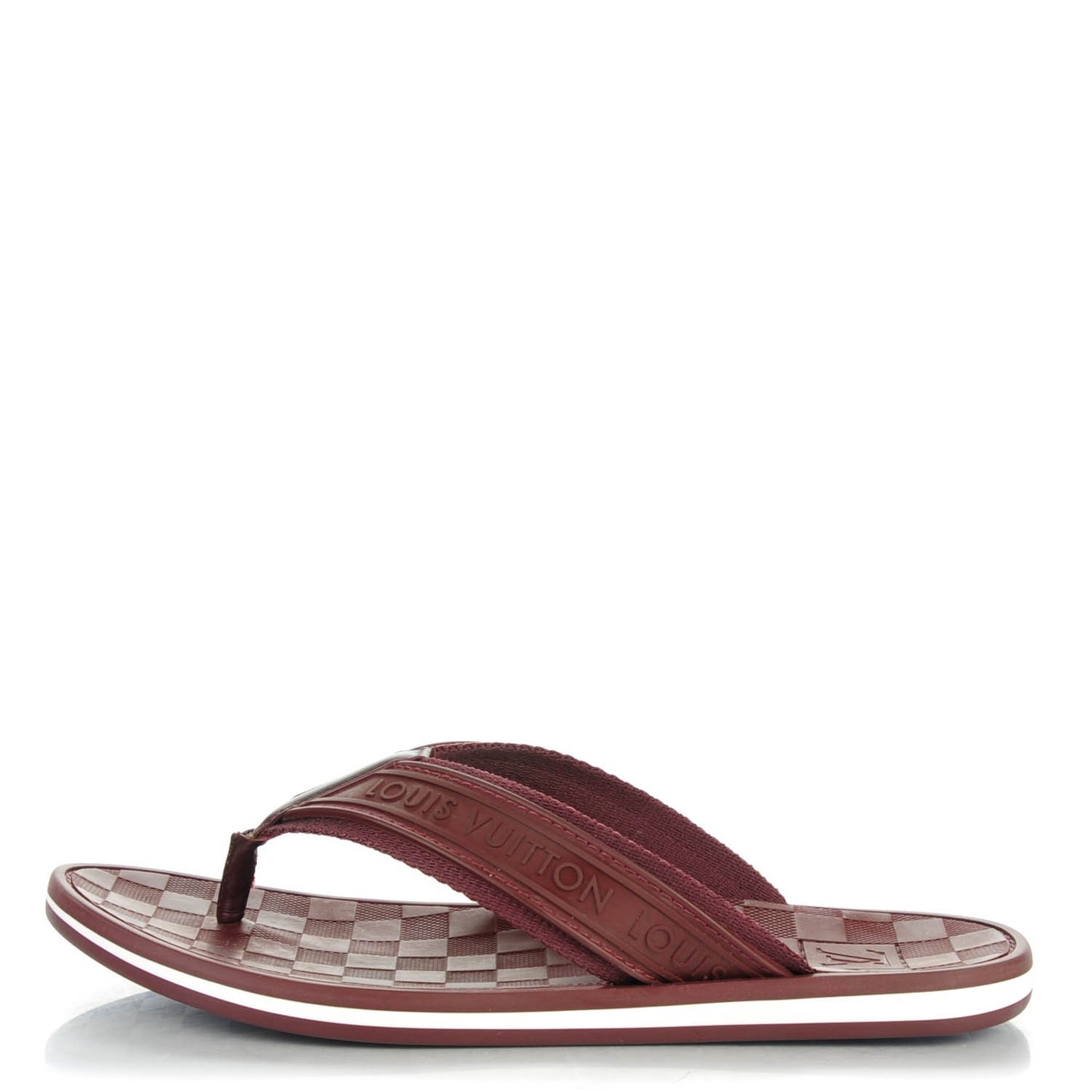 Mens Rubber Damier Keys Thong Sandals 6