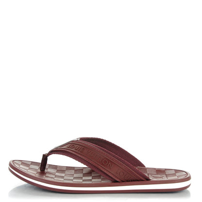Louis Vuitton Mens Rubber Damier Keys Thong Sandals 6 1 of 6