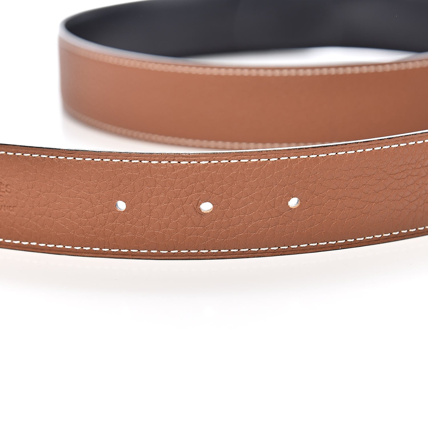 Hermes Box Togo 32mm H Belt 85 Black Gold 5 of 7