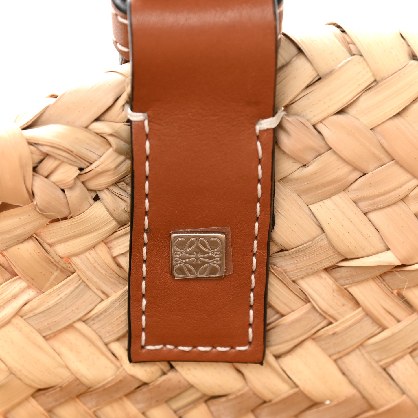 Raffia Basket Tote Bag Natural Tan