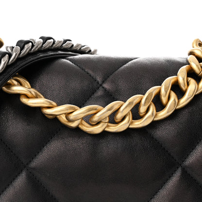 Chanel Lambskin Quilted Large Chanel 19 Flap Black 8 of 10