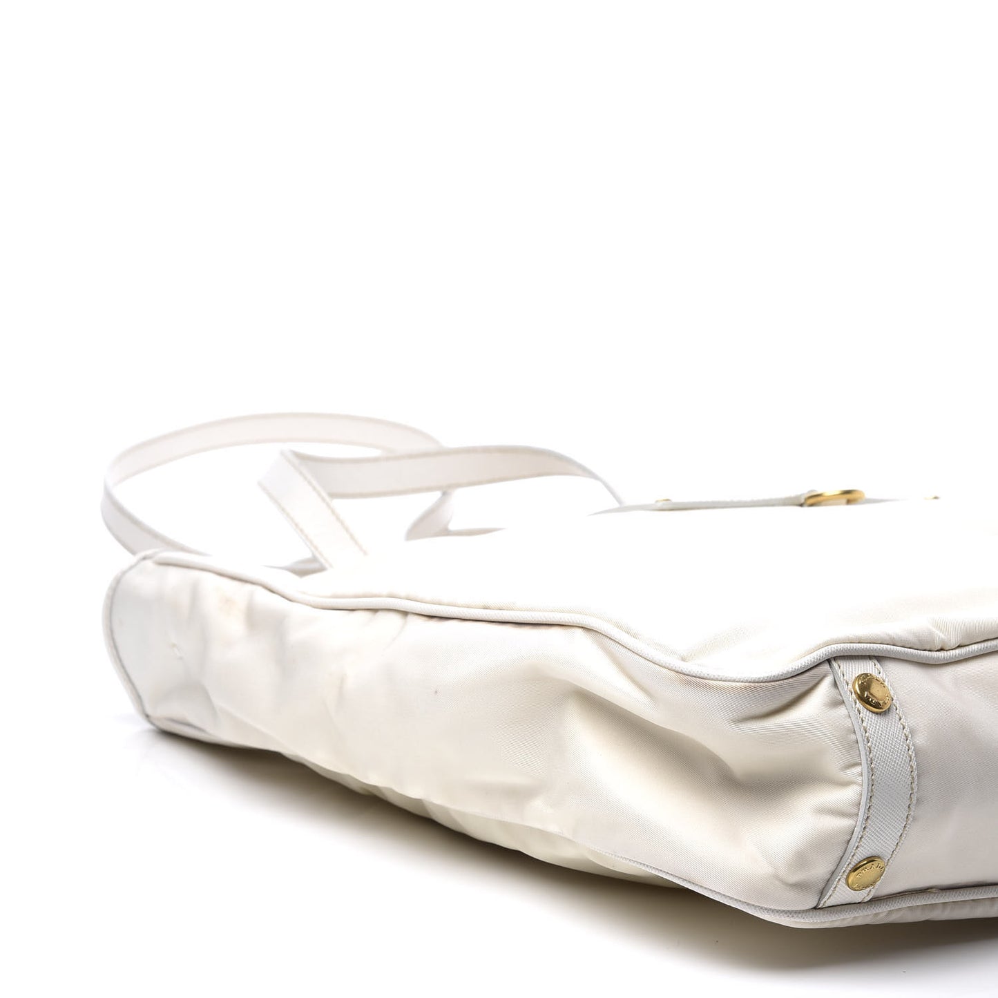 Tessuto Nylon Oro Tote White
