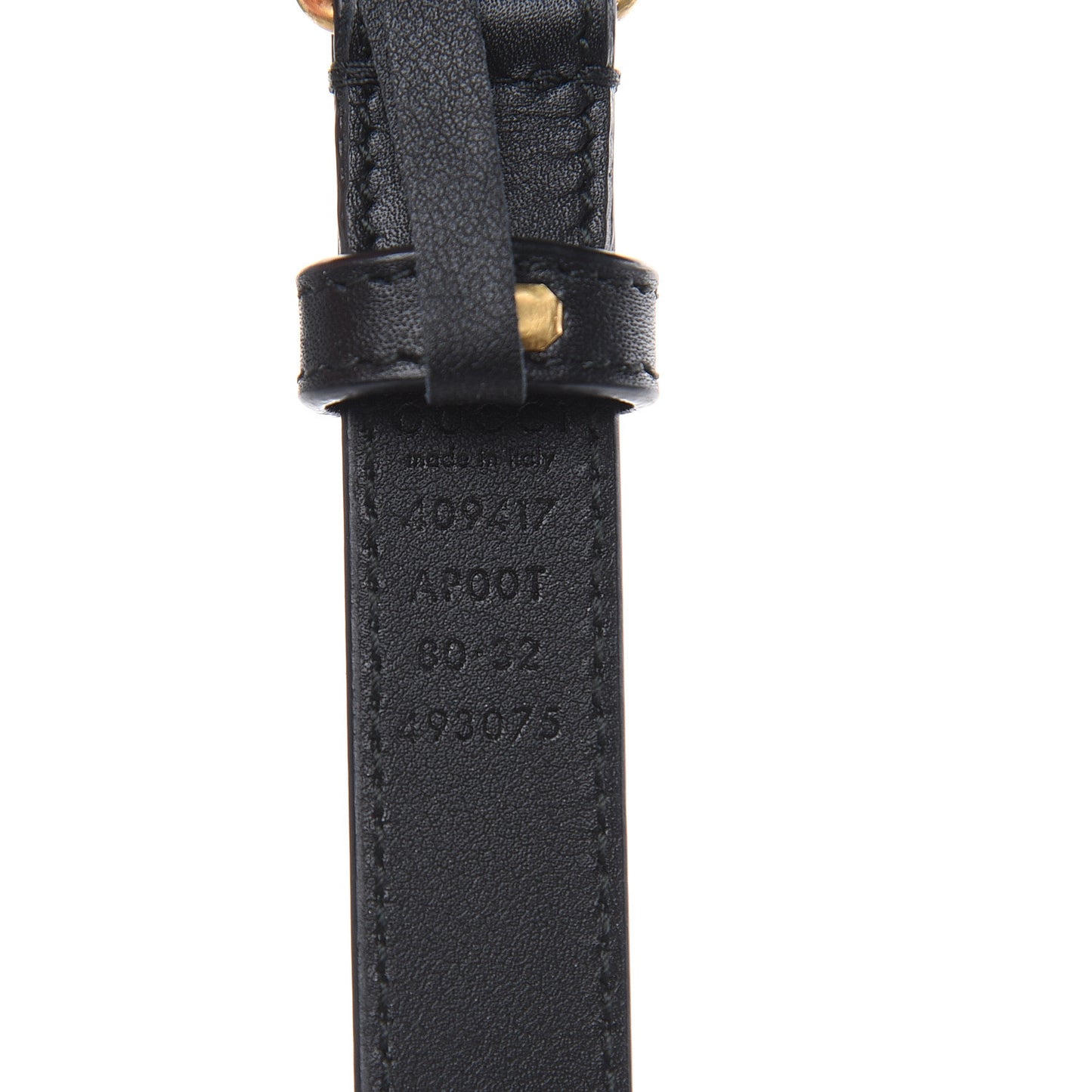 Calfskin Double G 20mm Belt 80 32 Black