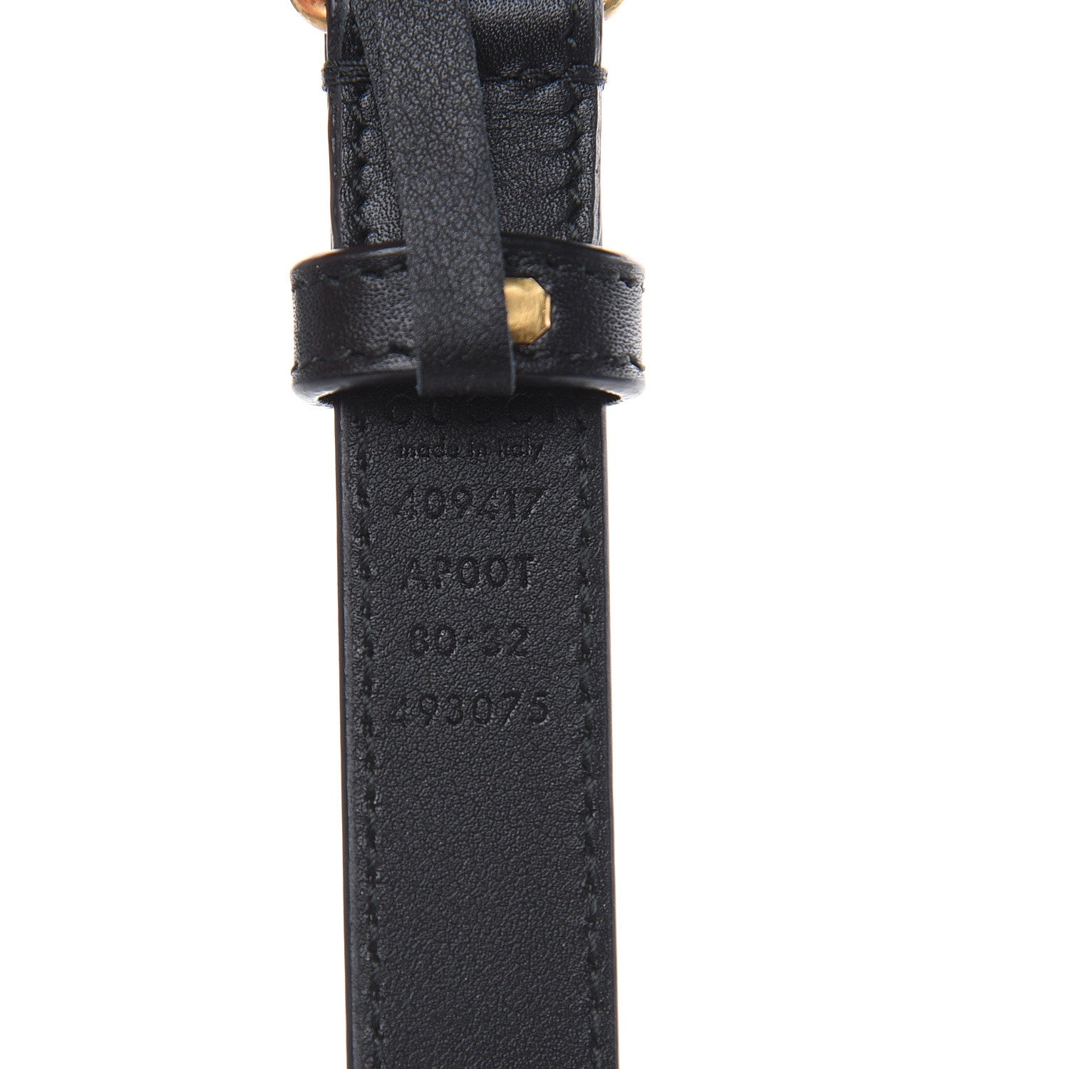 Gucci Calfskin Double G 20mm Belt 80 32 Black 6 of 7