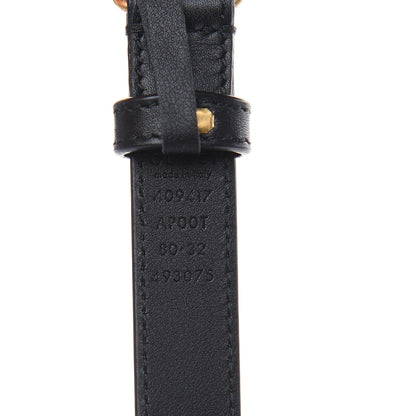 Gucci Calfskin Double G 20mm Belt 80 32 Black 6 of 7