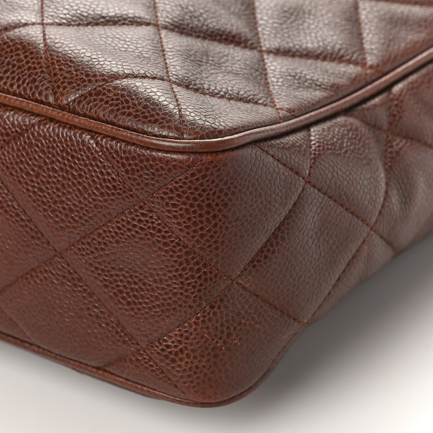 Chanel Caviar Quilted Camera Case Brown 9 of 12