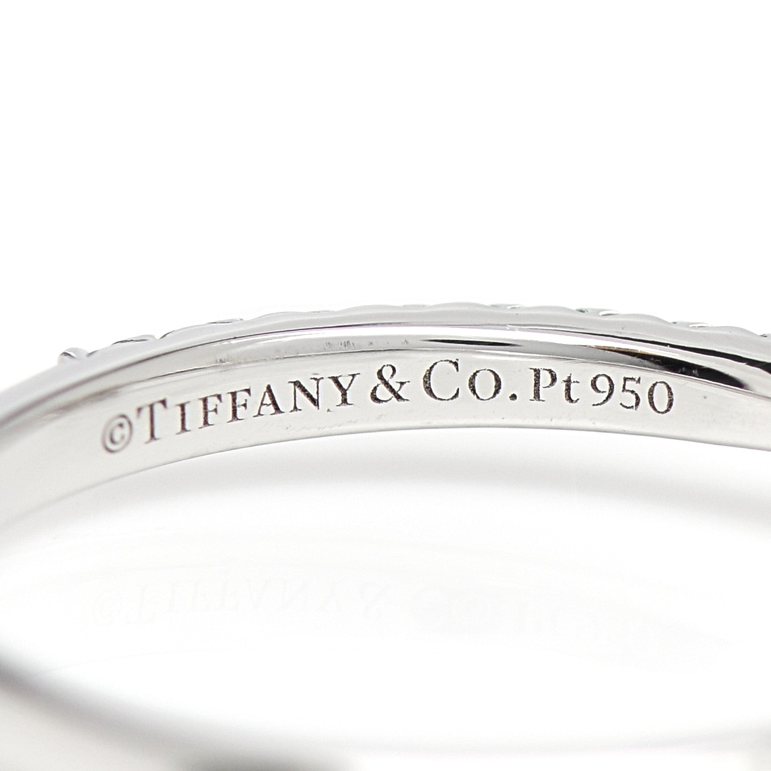 Tiffany Platinum Diamond .34ct Novo Princess Cut Engagement Ring 50 5.25 5 of 6