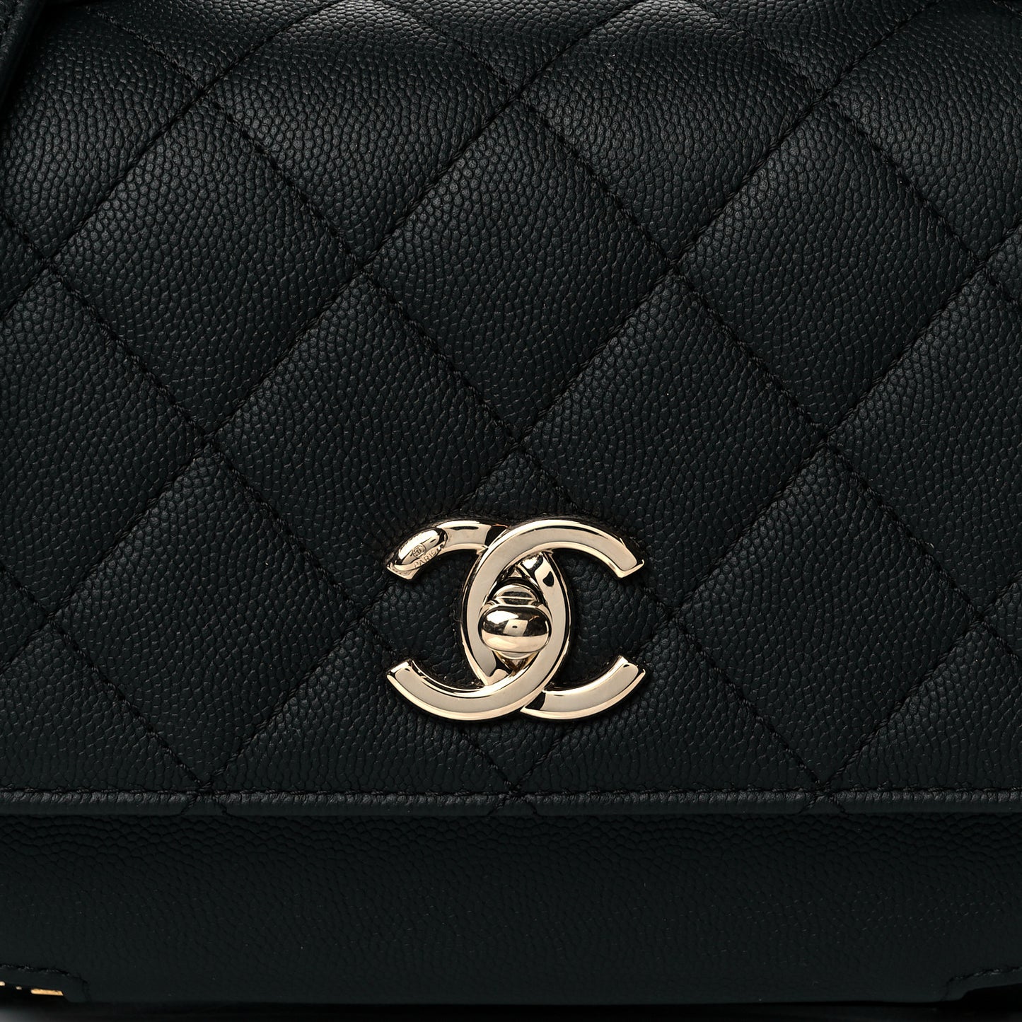 Caviar Quilted Small Business Affinity Flap Black