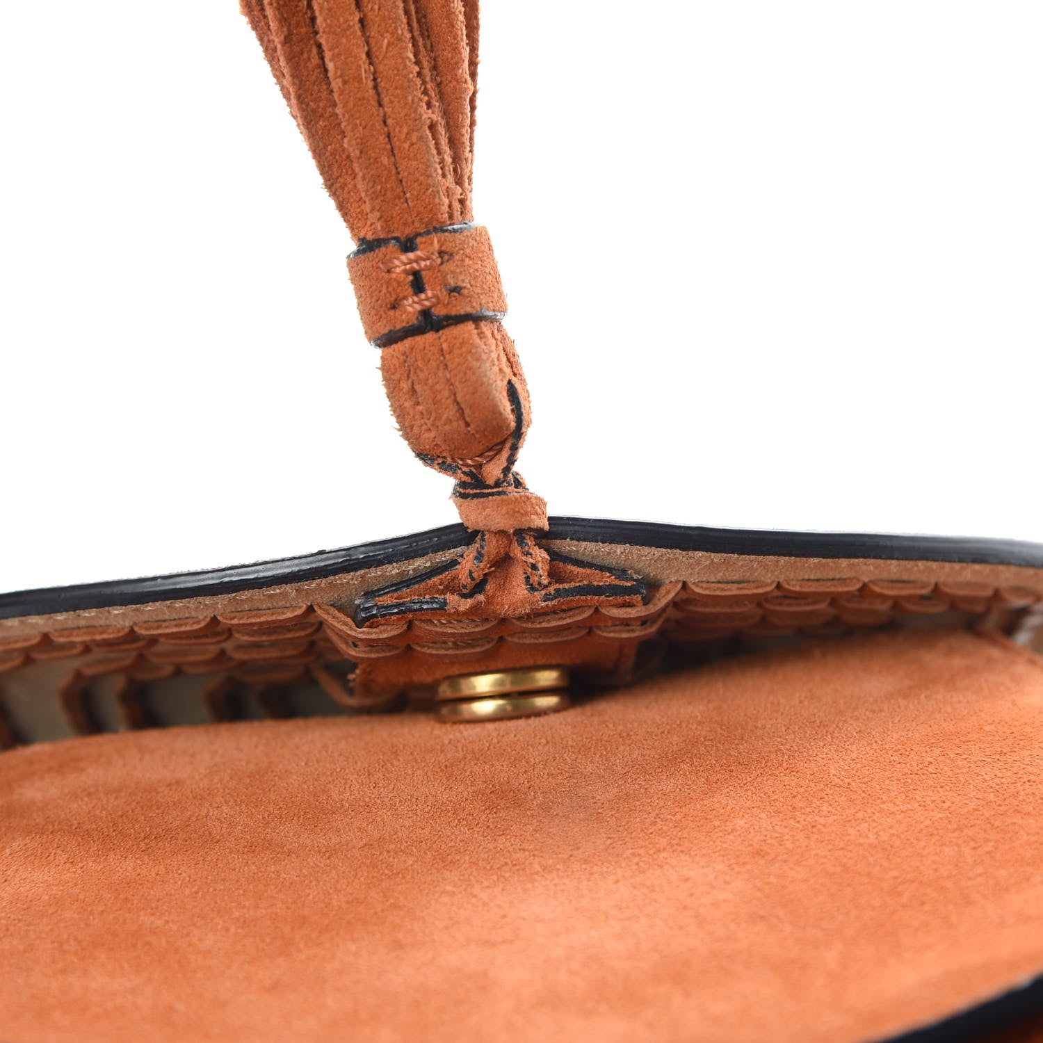 Chloe Suede Calfskin Braided Mini Hudson Shoulder Bag Caramel 15 of 15