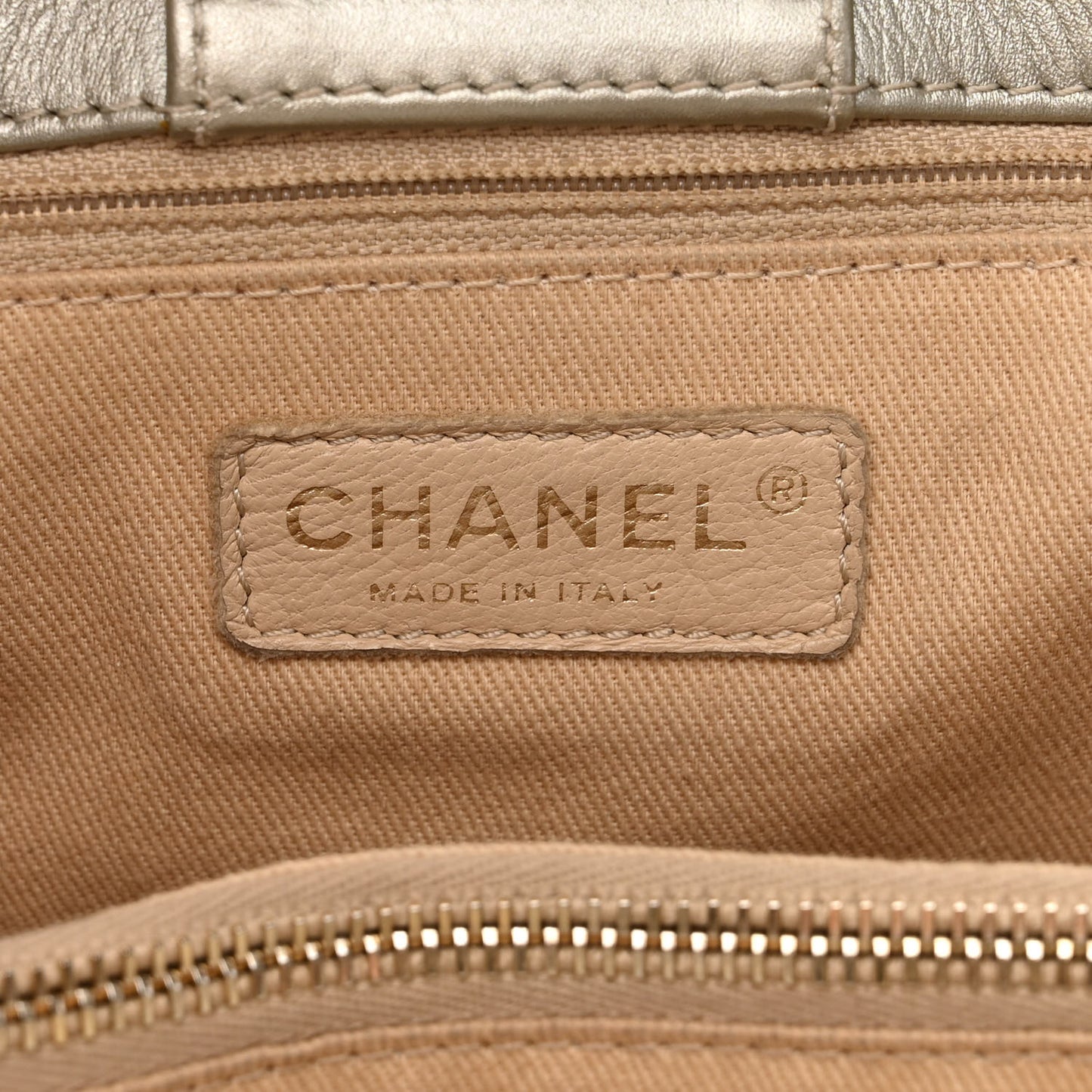 Metallic Calfskin Perforated Up In The Air Tote Silver