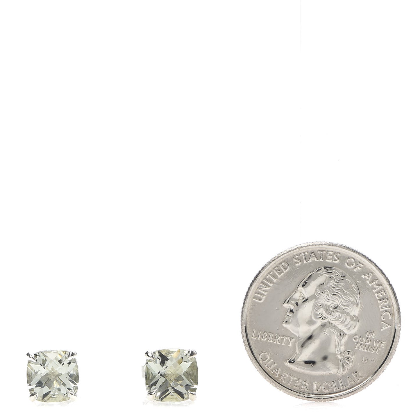 Sterling Silver Green Quartz Sparklers Earrings
