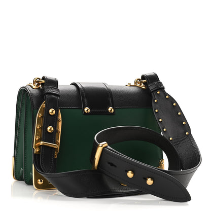 Prada City Calf Saffiano Cahier Bag Biliardo Black 3 of 10