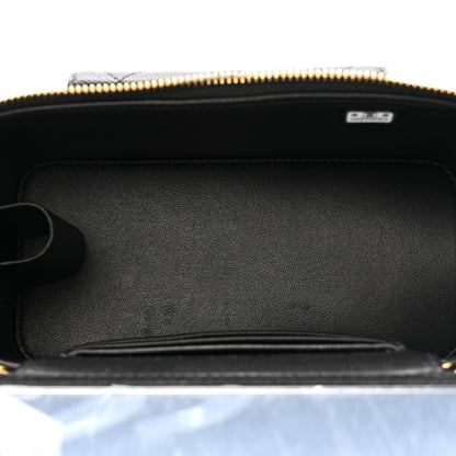 Chanel Caviar Quilted Polly Pocket East West Top Vanity With Chain Black 5 of 13