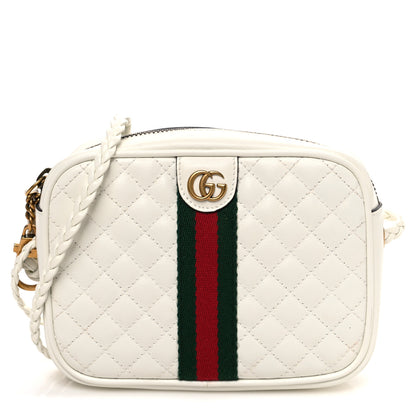 Gucci Calfskin Web Trapuntata Mini Shoulder Bag Off White 1 of 10