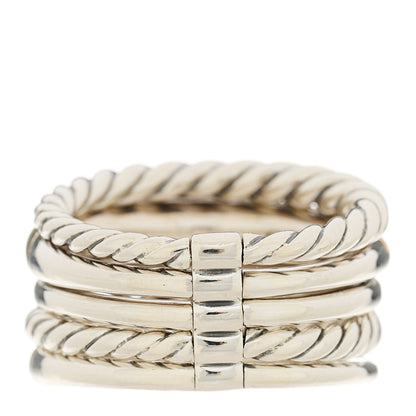 David Yurman Sterling Silver 18K Yellow Gold Wide Pure Form Ring 54 6.75 4 of 5