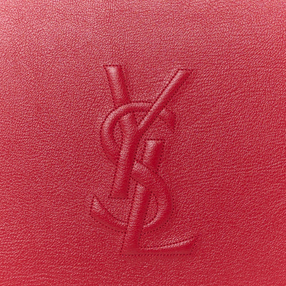 Saint Laurent Calfskin Monogram Large Belle De Jour Clutch Red 7 of 9